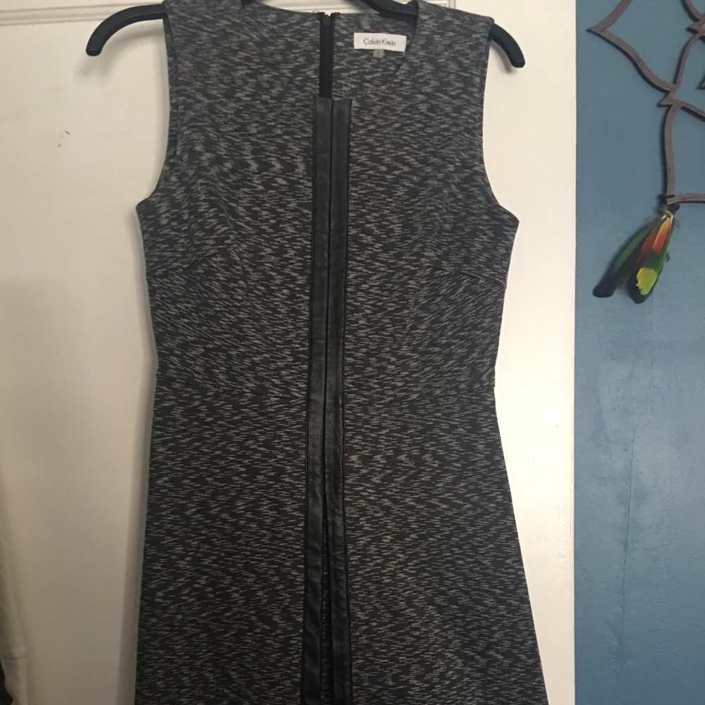 Calvin Klein Dress with Leather Accent